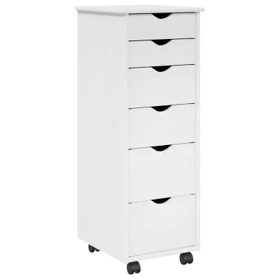 vidaXL Gležnji kabinet Bela 34 x 39 x 93,5 cm Masivno borovo les
