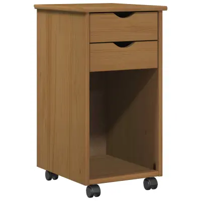 vidaXL Gležnji kabinet Medeno Rjava 34 x 39 x 65,5 cm Masivna borovina