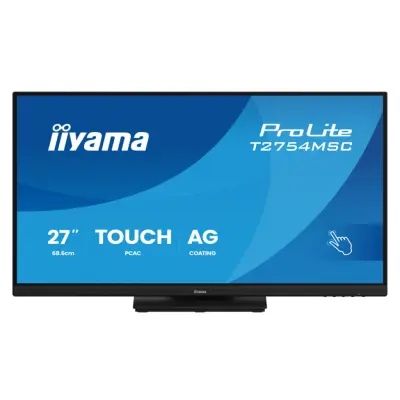 Monitor Iiyama 68,6 cm (27,0") T2754MSC-B2AG 1920x1080 75Hz IPS 4ms VGA HDMI 2xUSB3.2 Pivot Zvočniki 2x2W  3H DCI-P3-80% ProLite touch