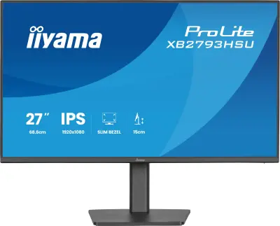 Monitor IIYAMA XB2793HSU-B1 68.6 cm (27,0''), 1920 x 1080, IPS, 120 Hz, 1 ms, 350 cd/m2