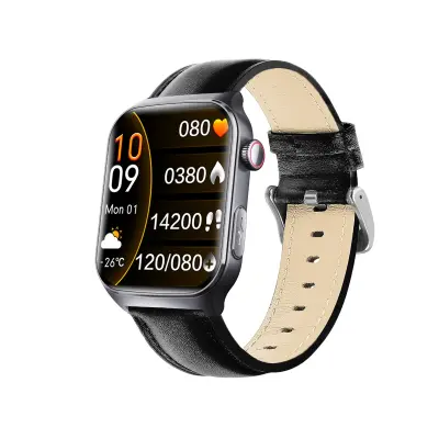 Smartwatch z Bluetooth klicem in spremljanjem zdravja, združljiv z iOS in Android Black