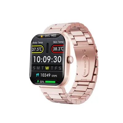 Smartwatch kompatibilen z Joeme Fit – IP67, SpO2, Srčni utrip, Tlak, Temperatura PinkGold