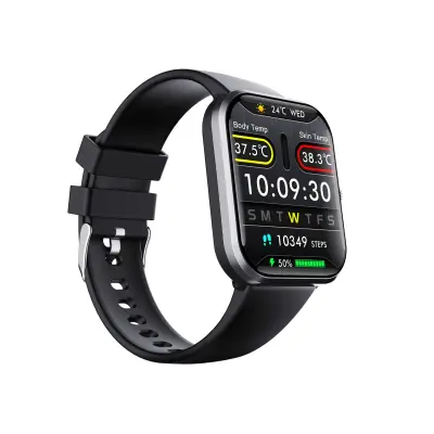 Smartwatch Black Vinyl – Health Monitoring in Elegant Design