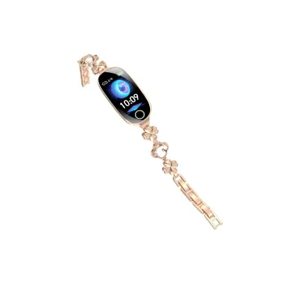 Smartwatch z merjenjem srčnega utripa, SpO2 in krvnega tlaka, IP67, Bluetooth 5.3 PinkGold