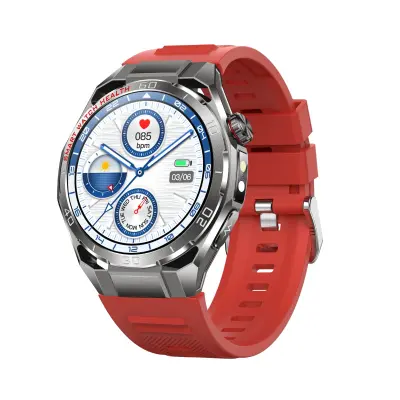 Smartwatch z rdečim paščkom, 1.47" 466x466 AMOLED in ECG