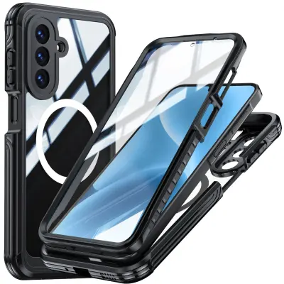 Odprta emb - ovitek za Samsung Galaxy A17 5G,ohišje podpira brezžično polnjenje,prozorno 360 polno zaščitni,proti padcu in trku združljiv z MagS