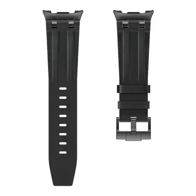 Usnjen pašček za uro, združljiv s Samsung S8 AP – vrhunsko usnje + nerjaveče jeklo 304, 40 mm Black