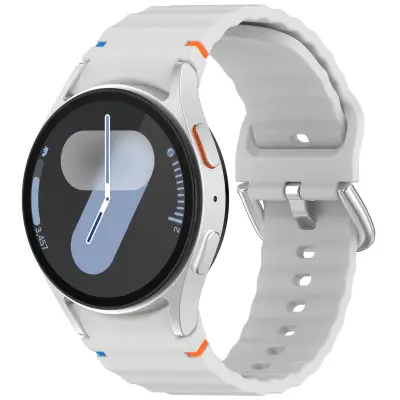 Samsung Watch 7 valovit pašček - srebrna zaponka (odporna proti bledenju)