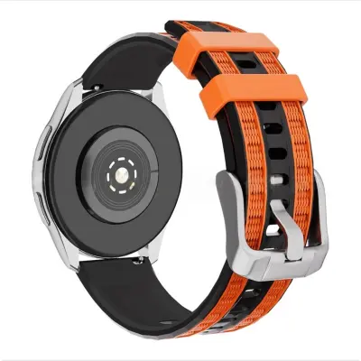 Zamenljiva silikonska zapestnica za Huawei GT6 in GT6 Pro, 22mm Black+Orange