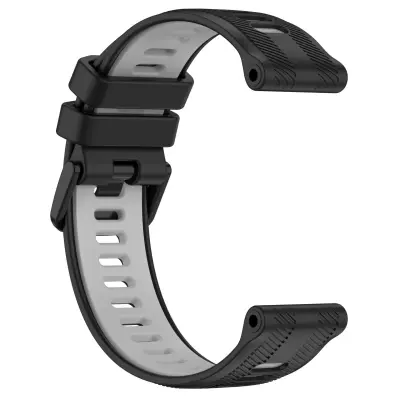 Silikonsi pašček za uro Garmin Forerunner 965, črne in sive barve