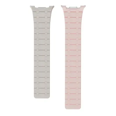 Magnetni Silikonski Pašček za Uro, Kompatibilen s Samsung Watch 8 - Multicolor Pink