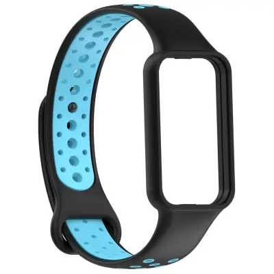Zamenljiv črno-moder pašček, združljiv z Redmi Band 2 - mehak TPU pašček Black+Blue