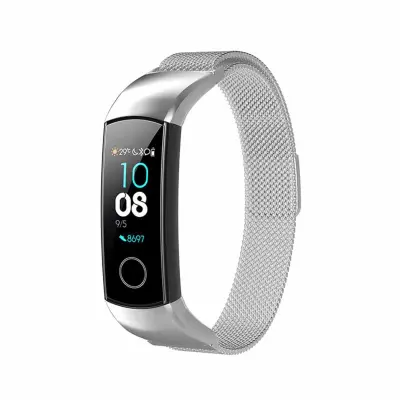 Milanese Stainless Steel Replacement Strap za Huawei Honor Band 5 in Honor 4 ENC Silver