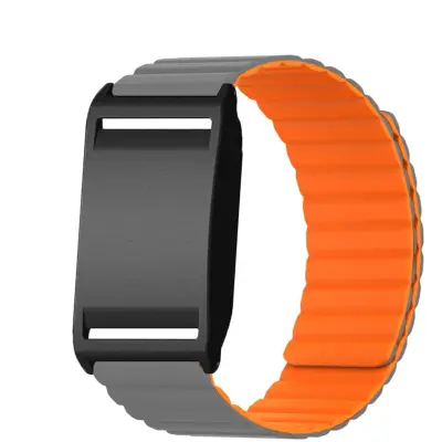 Silikonski magnetni nadomestni pašček za Polar Loop — 26cm x 2.2cm Grey Orange