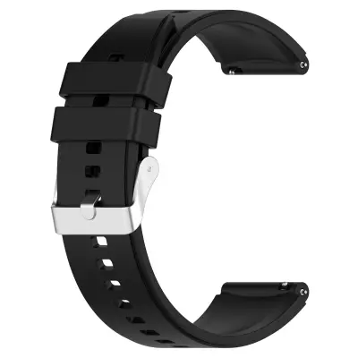 Zamenljiva/združljiva komponenta – Huawei silikonski stopničasti pašček za Watch 4, črn