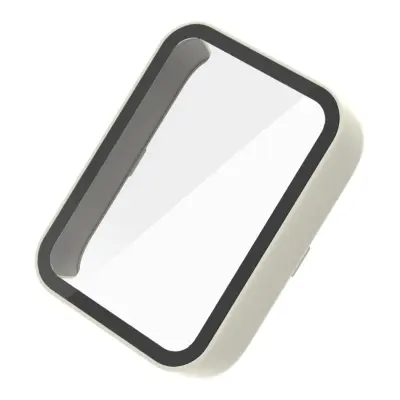 Zaščitni etui iz kaljenega stekla in PC za Xiaomi Mi Band 7 Pro Ivory