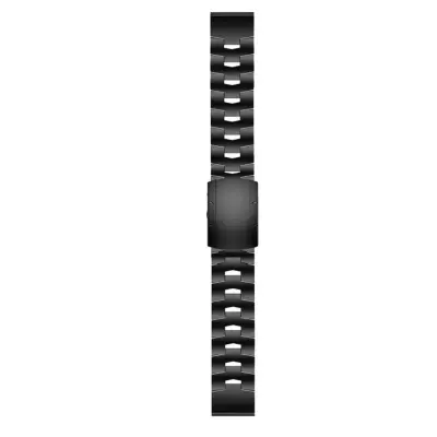QuickFit titanski jekleni trak za Garmin Fenix 7/6X Pro, z zaponko Black 22 mm