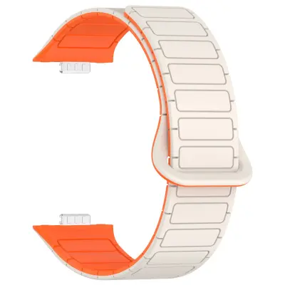 Kompatibilen del – Huawei Watch FIT3/4/4 Pro magnetni pašček White+Orange