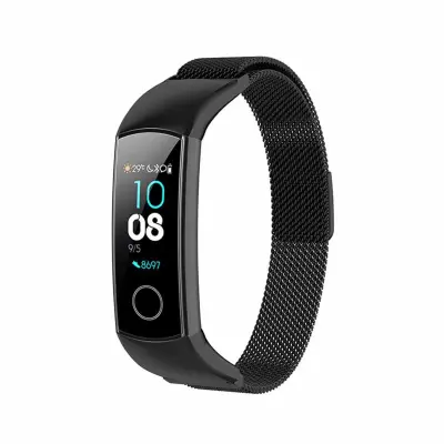 Milanese Stainless Steel Replacement Strap za Huawei Honor Band 5 in Honor 4 ENC Black