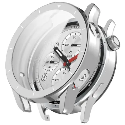 Zaščitni TPU ovitek za Xiaomi Watch S5 - polno pokritje in mehkoba Silver