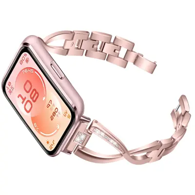 Zamenjava/kompatibilni del – Huawei diamantni kovinski trak, 17cm Pink