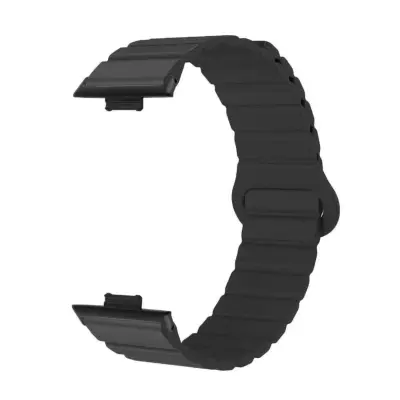 Zamenljiv magnetni silikonski pašček za Huawei Watch Fit3/4/5/Pro Black