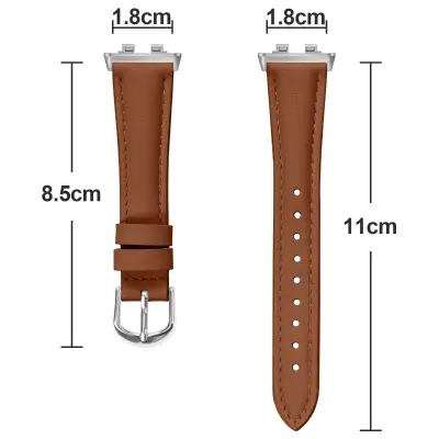 Huawei Usnjen Slim Trak za Band 11/11 Pro – Dvoslojno Usnje, Zaponka Brown