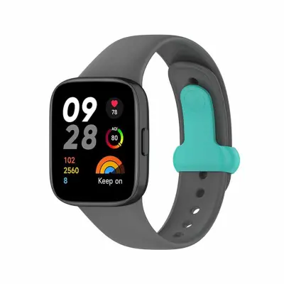 Silicone Replacement Strap for Redi watch3 Compatible with Redmi Watch 3 – Soft Waterproof Band with Pin Buckle DarkGrey