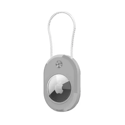 Zaščitni etui za Apple AirTag z jeklenim kablom proti izgubi Gray