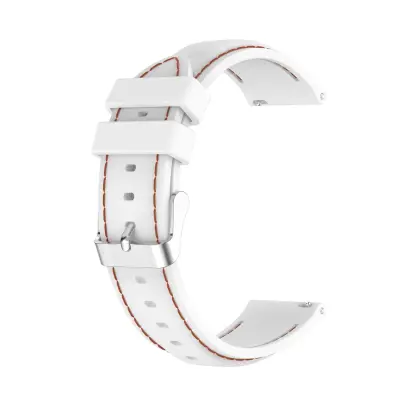 Silicone Replacement Watch Band Compatible with Huawei GT3 Pro and TicWatch Pro X — 20/22mm White 20 mm