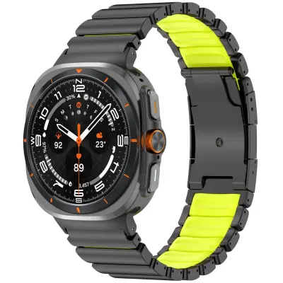 Nadomestni/združljivi del – Titanium Alloy Strap za Samsung Watch8 Classic Black+Green