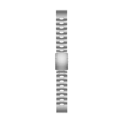 QuickFit titanski jekleni trak za Garmin Fenix 7/6X Pro, z zaponko Silver 26 mm