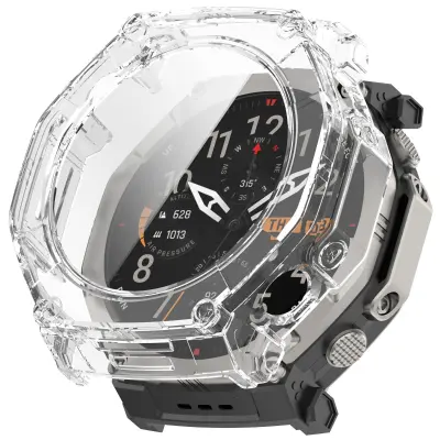 PC zaščitni ovitek s kaljenim steklom za Amazfit T-Rex Ultra2 Transparent