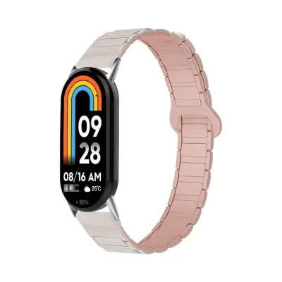 Silikonski magnetni pašček za Xiaomi Mi Band 8/9/10 NFC, 14mm Pink