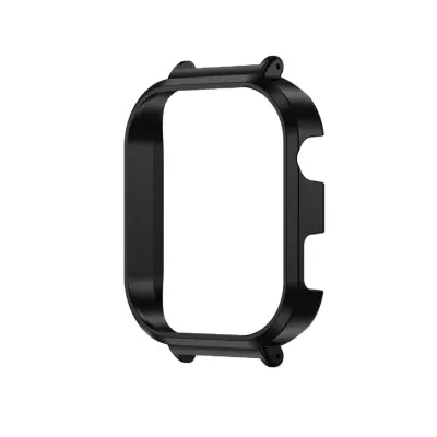Transparent PC Watch Case Frame Compatible with Redmi Watch 6 — 20mm Band Connector Black