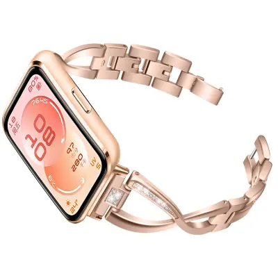Zamenjava/kompatibilni del – Huawei diamantni kovinski trak, 17cm PinkGold