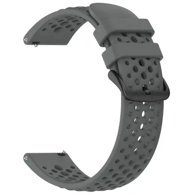 Silikonski pašček 22mm z perforacijo za dihanje, kompatibilen z modeli DarkGrey