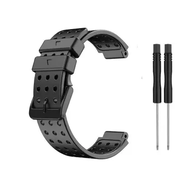 Silikonski zamenljivi pašček, zračen in udoben, za Garmin Forerunner Black