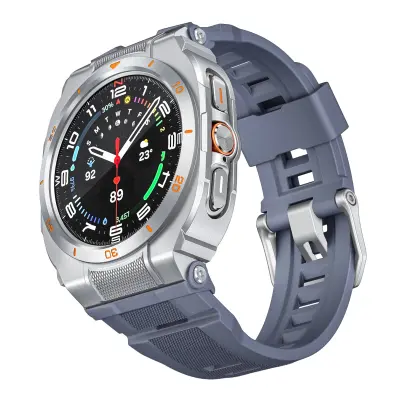 Zamenjava/kompatibilni del – Samsung Galaxy Watch Ultra 47MM silikonski pašček silver+blue