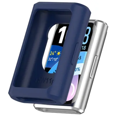 Silikonski zaščitni ovitek združljiv z Huawei Band 11 Pro - mehak, prijazen do kože, odporen proti udarcem in praskam Modra