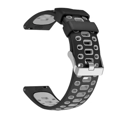 Zamenjava/Kompatibilni del – Huawei 22mm silikonski pašček dvobarven Black+Grey
