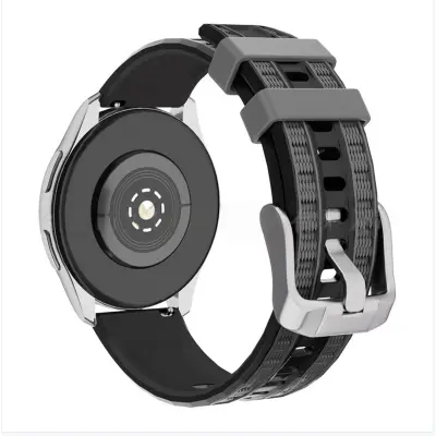 Zamenljiva silikonska zapestnica za Huawei GT6 in GT6 Pro, 22mm Black+Grey