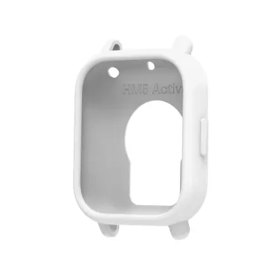 Silikonsko Zaščitno Ohišje Združljivo z Redmi Watch 5 Active - Belo