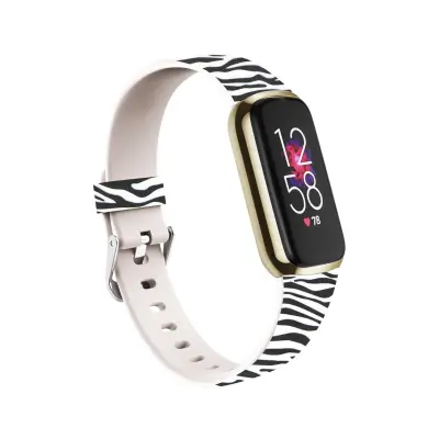Zamenjava/Združljiv Pas iz Silikona z Zebra Vzorcem za Fitbit Luxe