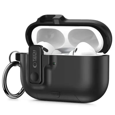 TEHNIČNO ZAŠČITNI OVITEK S KAVLJICO ZA AIRPODS PRO 3 ZA VARNO SHRANJEVANJE