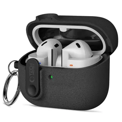 TECH-PROTECT TANKI ZAŠČITNI OVITEK S KAVLJIČKOM ZA SAMSUNG GALAXY BUDS 3 3 FE 3 PRO ČRNE BARVE