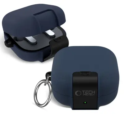 TECH-PROTECT TANKI OVITEK S KAVLJIČKOM ZA SAMSUNG GALAXY BUDS 4 4 PRO PUHKASTO MODREGA OBLIKE