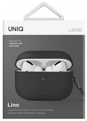 Silikonski ovitek UNIQ Lino za Apple AirPods Pro 2 siv