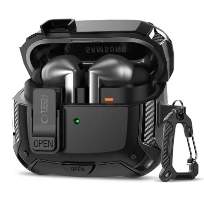 OVITEK MAGSAFE ZA SAMSUNG GALAXY BUDS 3 3 FE 3 PRO Z ZAŠČITO TECH-PROTECT CARBONOX