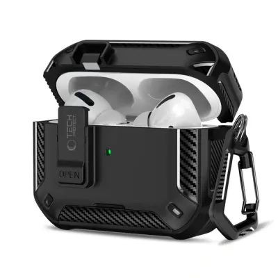 OVITEK TECH-PROTECT CARBONOX ZA APPLE AIRPODS PRO 3, ZAŠČITNI OVITEK MAGSAFE
